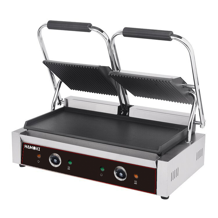 Contact Grill Twin / Ribbed Top & Smooth Bottom