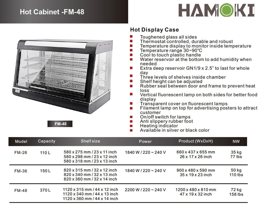 Hot Display Cabinet - 370 Litres