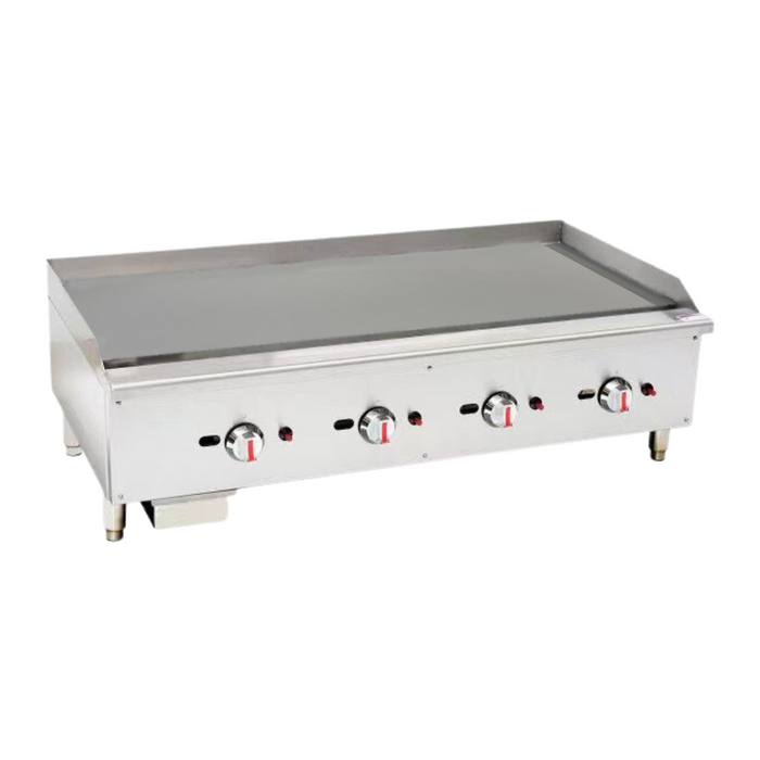 Gas Countertop Griddle with Chrome Plate - Quad Control