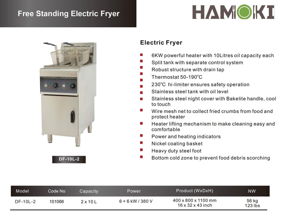 Free Standing Twin Tank Electric Fryer