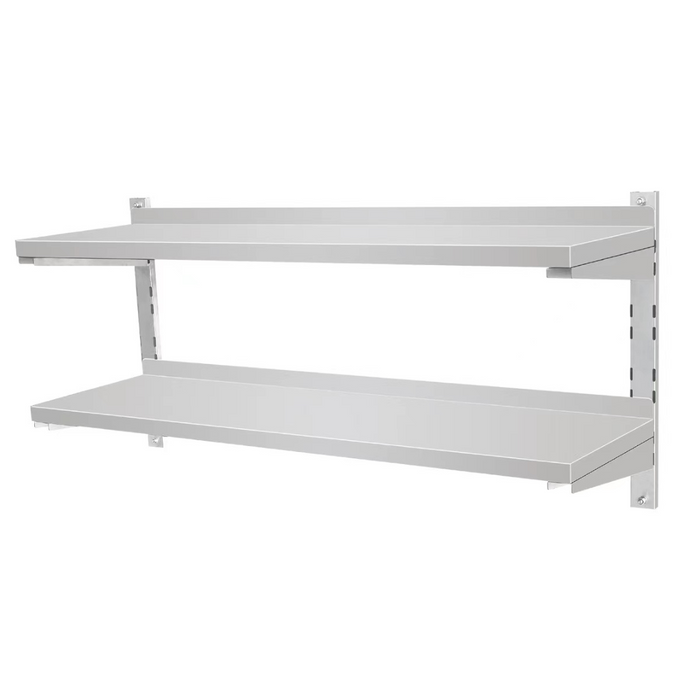 Stainless Steel Double Wall Shelf 1200mm