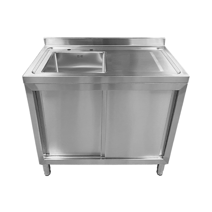 Single Bowl Sink Cupboard - 1000mm - Right Hand Drainer