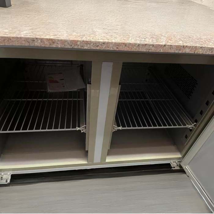 2 Door Refrigerated Pizza Counter with Granite Worktop - 380L (PZ2600)