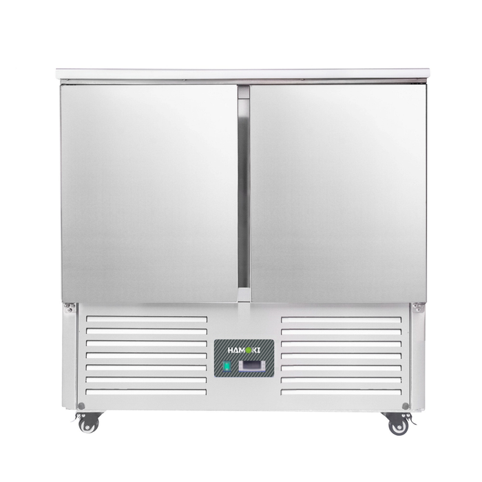 2 Door Refrigerated Salad Counter with Lid and Cutting Board - 215L (S900)