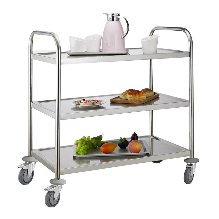 301004 - Service Trolley 3 Tier With Round Tube