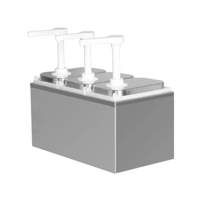 301078 - Condiment/Sauce Dispenser with Plastic Pump 3 x 2 Litre