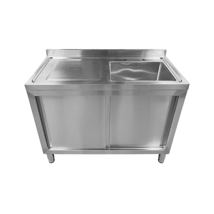 Single Bowl Sink Cupboard - 1200mm - With Left Hand Drainer