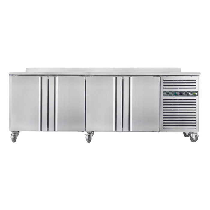 4 Door Refrigerated Counter with Backsplash - 467 L (SNACK4200TN)