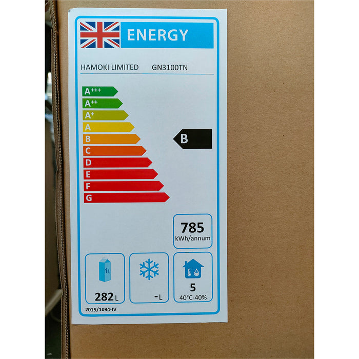 3 Door Refrigerated Counter - 418L (GN3100TN)