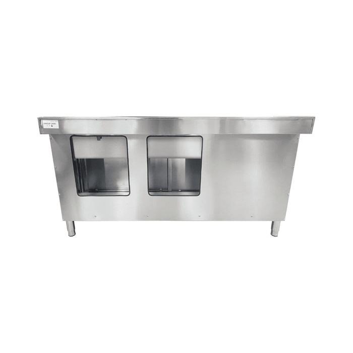 Double Bowl Sink Cupboard - 1500mm - With Left Hand Drainer