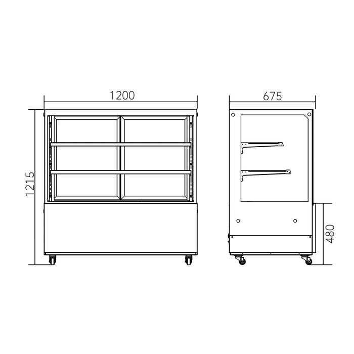 251015 - Commercial Cake Display Fridge & Counters - HA-1200Z