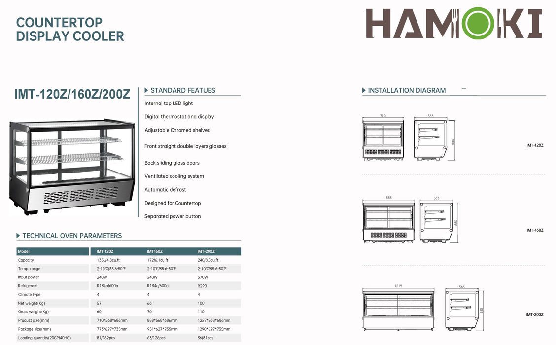 251011 - Countertop Display Cooler - 160Z