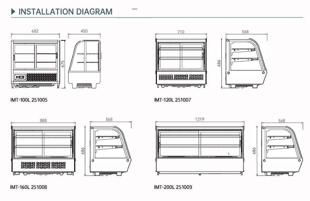 251007 - Countertop Display Cooler - 120L