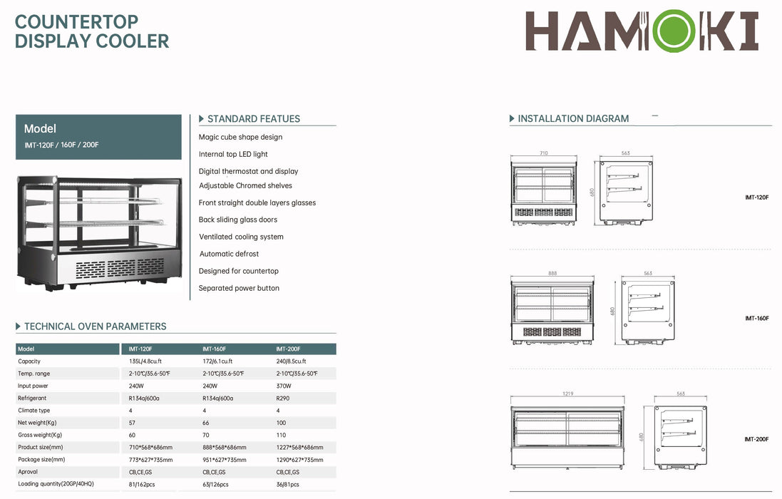 251013 - Countertop Display Cooler -120F