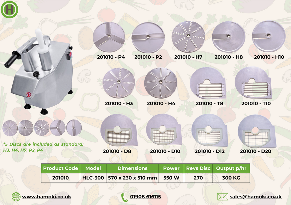 Vegetable Prep Machine 2mm Slicing Disc