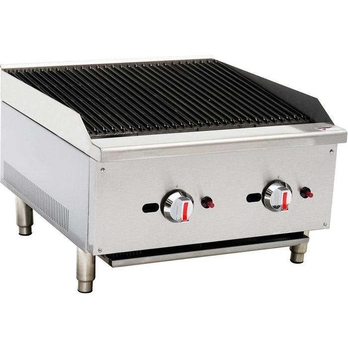 Gas Countertop Charbroiler - Dual Control