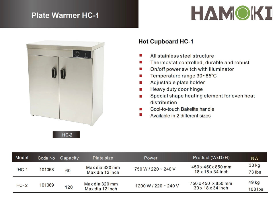 Heated Cupboard Plate Warmer HC-2